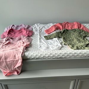 0-3 month Baby bundle - onesies and pjs